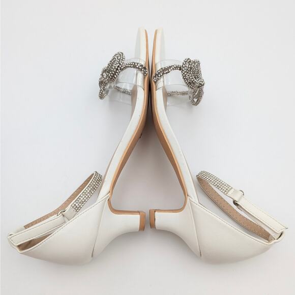 Dream Pairs Girls Ankle Strap Low Heel Sandals Bow Flower Size US6M EU38.5 - Picture 7 of 11